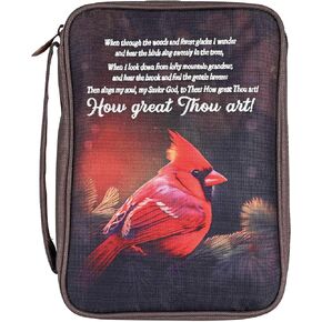 Dicksons Cardinal - كم أنت رائع ، بني/أحمر 10.75 × 7.9 بوصة غلاف حقيبة الكتاب المقدس البوليستر