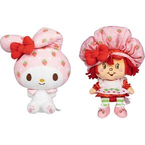 Hello Kitty and Friends - Strawberry Shortcake X My Melody Plush 2 -Pack - منتج Sanrio المرخص رسميًا من Jazwares - Age 6+