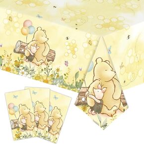 3pcs party tablecloth bear beaby down tableroths classic bear bear cover cover shice clime cover cover for baby baby party supplies 54 × 108incses