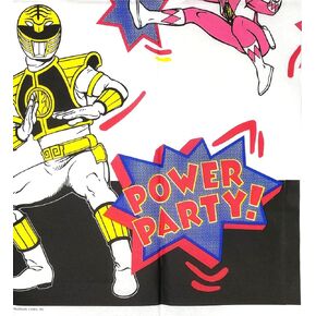 Mighty Morphin Power Rangers Party Paper Table Cover 54 "× 89 1/2" (مرخص رسميًا مؤرخ عام 1995)