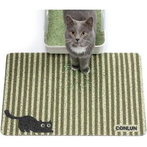 حصيرة مصاصة القمامة القمامة القط ، PVC PVC PVC Cute Cat Cat Pox Pox Mat ، Non-Slip ، Mant Kitty Stert Mat ، Soft on Kitty’s Paws ، 24 "× 17" Cat matts for القمامة in Kuwait