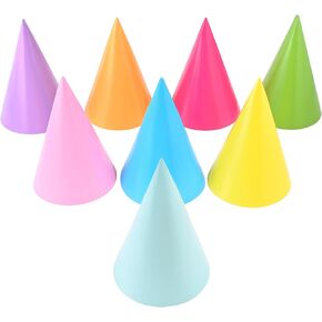 قبعات الحفلات 12 PCS Canrevel للأطفال والكبار ، لحفلات يزود أغطية الرأس القبعات المخروطية للفتاة