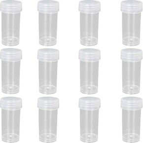 Whyhkj 12pcs تخزين البلاستيك الشفافة جرة الماس تطريز الخرز الصغيرة جولة التخزين jar 5x2.5 سم تستخدم لتخزين عملات العمل الفنية الماس البراغي حلوى حبوب منع الحمل صناديق التخزين