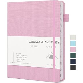 2025 Planner ، Weekly & Monthly Planner ، Linen Hardcover لمدة 12 شهرًا (يناير 2025 - ديسمبر 2025) ، 5.65 "x 8.15"