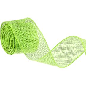 uxcell 2" x 6 Yards Burlap Wired Ribbon, Natural Fabric Edge Rustic Ribbons for Bows Gift Wrapping Wreath Holiday Wedding Party Home Decorations DIY Crafts, Sky Blue
