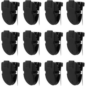 Boxob 12pcs مقاطع مقصورة لجدران النسيج ، بلاستيك من الفولاذ المقاوم للصدأ مقاطع الجدار مقاطع الجدار ملحقات جدار المقصورة لصورة ملاحظة معلقة
