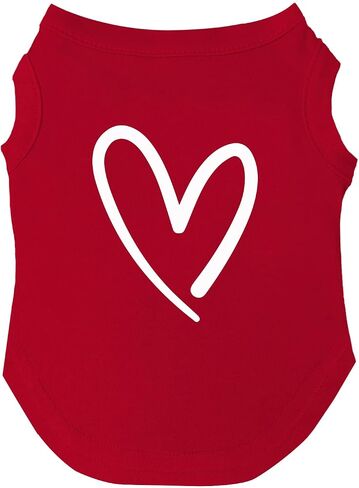 Heart Dog Tee Shirt Sizes for Puppies, Toys, and Large Breeds (629 Hot Pink XL) in Kuwait
