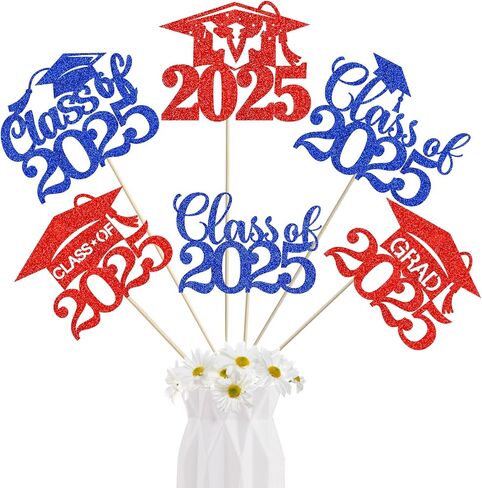 Red Blue Graduation Table Decorations Graduation Centerpieces for Tables 2025 Graduation Decorations Class of 2025 Graduation Party Centerpieces for Tables 2025 Graduation Party Decorations in Saudi Arabia