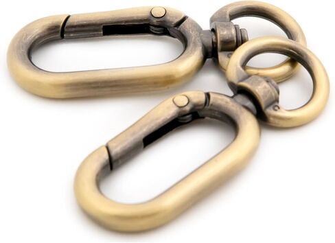 Opening Metal Spring Snap Hooks Clip, 10 PCS Trigger Spring Keyring Buckle for DIY Key Chains, Bags, Purses (Gunmetal) in Saudi Arabia