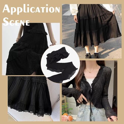 FINGERINSPIRE 3 Yards 2-Layer Ruffle Pleated Trim 3-3/8 inch Wide White Chiffon Trim Gathered Ruffle Ribbon Polyester Lace Ruffle Trim Ribbon Pleated Edging Trimmings Fabric for Sewing DIY Craft in Kuwait