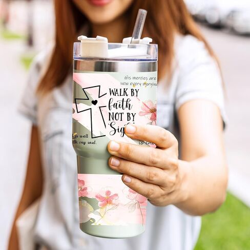 UV DTF Cup Wraps, 6 Sheet Bible Flower UV DTF Transfer Stickers for 40 oz Tumbler, Bible Verse, Floral, Christian Inspirational Quote Designs, Personalized DIY Craft in Saudi Arabia