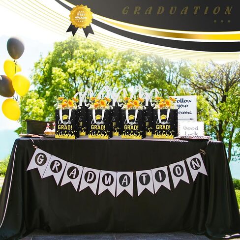 24 Pcs Graduation Gift Bags 2025 Reusable Graduation Bags Bulk with Handles, Nonwoven Congrats Grad Party Favor Tote in Saudi Arabia