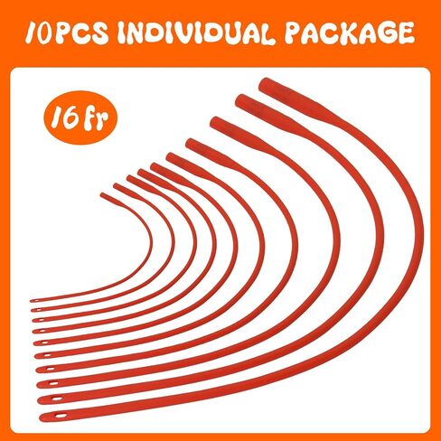 5 Pieces Lamb Feeding Tubes, Red Flexible Rubber Replacement Tubing Supplies for Lamb,Sheep,Piglet,Rabbit,Puppy Feeding (16 Inch x 16FR) (10 Pack, 16 FR) in Saudi Arabia
