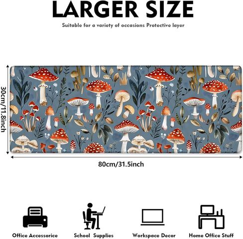 Rustic Highland Cow & Floral Gaming Mouse Pad, Large Cows Desk Mat for Laptop Keyboard Computer, Non-Slip Rubber Base Desktop Extended Mousepad for Office Home Accessories 31.5"×11.8" in Kuwait