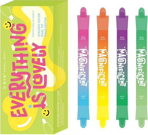 أطراف الباستيل المزدوجة ، 8 ألوان ، 4 عبوات ، لا نزيف حبر جاف سريع ، إزميل ونصائح رصاصة (MacArom) in Kuwait