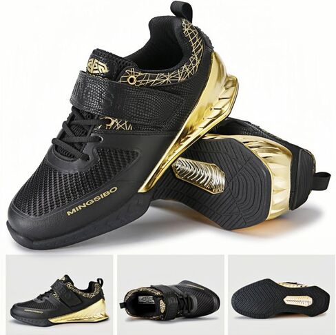 Powerlifting Shoes for Heavy Weightlifting Gym Shoes for Crossfit Lifting Training Footwear Weight Lifting Shoes for Men Squat Shoes Powerlifting with Rubber Non-Slip Sole in Saudi Arabia
