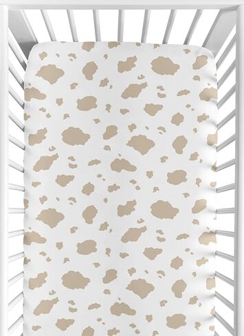 Sweet Jojo Designs Western Cowgirl Girl Baby Fitted Crib Sheet Infant Newborn Nursery Toddler Bed Room Standard Mattress Wild West Vintage Country Retro Animal Horse Southwest Beige Brown Pink Blue in Saudi Arabia