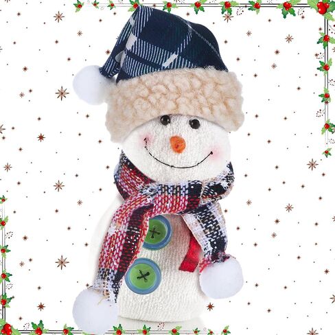 Geyoga 8 Pcs Christmas Mini Knit Doll Hats with Scarf Small Santa Hat Scarf Christmas Knit Decoration Winter Wine Bottle Decor for Xmas Ornaments DIY Art Craft (Red, Green,Snow) in Saudi Arabia