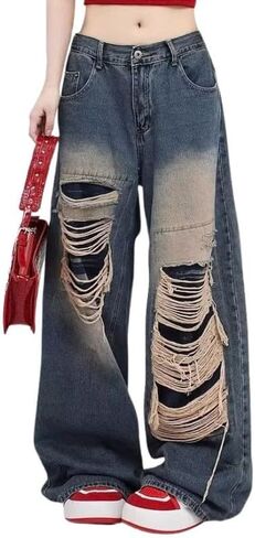 Women's Y2K Flare Jeans Star Rhinestone Bell Bottom Pants Vintage Aesthetic Streetwear Y2K Fashion in Kuwait
