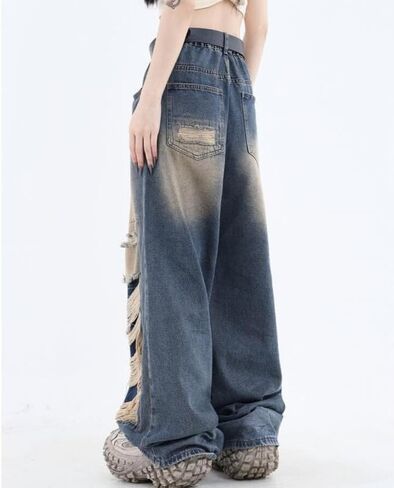 Women's Y2K Flare Jeans Star Rhinestone Bell Bottom Pants Vintage Aesthetic Streetwear Y2K Fashion in Kuwait