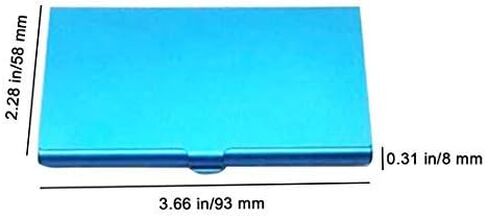 Professional Business Card Case Holder for Men or Women Aluminum Metal Stainless Steel Business Pocket Slim Thin Card Holder for 13-18 Cards (Silver)) in Kuwait