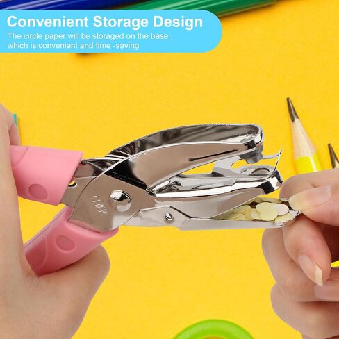 Rongon Paper Hole Puncher Star و Heart Mini Hole Punch Punch Pliers 1/4 بوصة أداة ثقب واحد لطيف مع DIY ناعم من أجل تذكرة الملابس العلامات in Kuwait