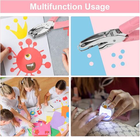 Rongon Paper Hole Puncher Star و Heart Mini Hole Punch Punch Pliers 1/4 بوصة أداة ثقب واحد لطيف مع DIY ناعم من أجل تذكرة الملابس العلامات in Kuwait