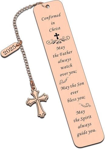 2025 Confirmation Gifts for Teenage Girls Boys Catholic Confirmation Bookmark Gifts First Communion Gifts for Girls Boys Christian Religious Baptism Gifts for Godson Daughter Christmas Birthday Gifts in Kuwait