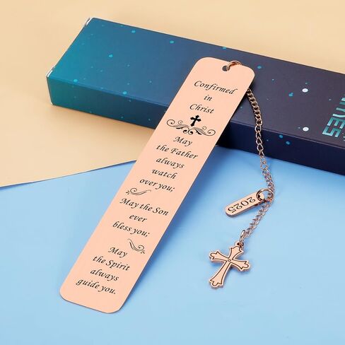 2025 Confirmation Gifts for Teenage Girls Boys Catholic Confirmation Bookmark Gifts First Communion Gifts for Girls Boys Christian Religious Baptism Gifts for Godson Daughter Christmas Birthday Gifts in Kuwait