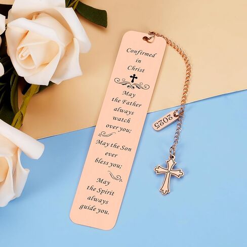 2025 Confirmation Gifts for Teenage Girls Boys Catholic Confirmation Bookmark Gifts First Communion Gifts for Girls Boys Christian Religious Baptism Gifts for Godson Daughter Christmas Birthday Gifts in Kuwait