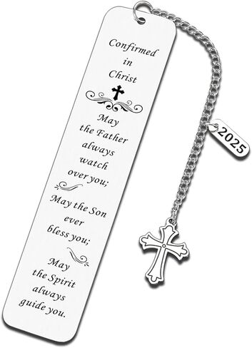 2025 Confirmation Gifts for Teenage Girls Boys Catholic Confirmation Bookmark Gifts First Communion Gifts for Girls Boys Christian Religious Baptism Gifts for Godson Daughter Christmas Birthday Gifts in Kuwait