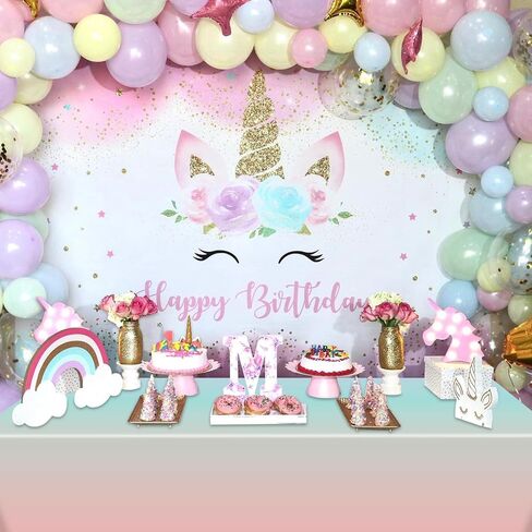 4 Pack Rainbow Tablecloth, 51 x 86 inch Pastel Table Cloths Colorful Rainbow Table Covers for Ice Cream Party Decorations Wedding Easter Girl and Princess Birthday Party Supplies in Saudi Arabia