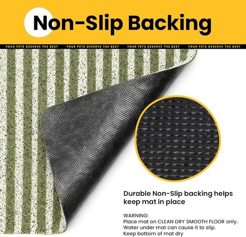 Conlun Cat Litter Mat Litter Trapping Mat, Premium Durable PVC Cute Cat Litter Box Mat, Non-Slip, Less Waste Kitty Litter Mat, Soft on Kitty’s Paws, 24"x 17" cat matts for litter, Chessboard in Saudi Arabia