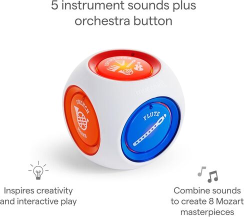 Munchkin® Mozart Magic® Cube Music Toy for Baby and Toddler - Includes 5 Instrument Sounds, 8 Mozart Songs and Lights in Saudi Arabia