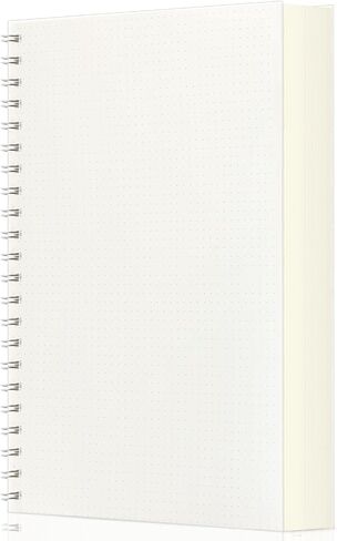 Spiral Bullet Dotted Journal 280 Pages, 8.5" x 11" Thick Spiral Dotted Notebook, 100GSM Dotted Paper, Large Spiral Dotted Journal for Women Men, School, Office, Transparent-A4 Dotted in Saudi Arabia
