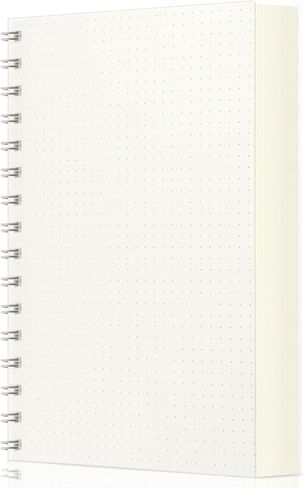 Spiral Bullet Dotted Journal 280 Pages, 8.5" x 11" Thick Spiral Dotted Notebook, 100GSM Dotted Paper, Large Spiral Dotted Journal for Women Men, School, Office, Transparent-A4 Dotted in Saudi Arabia