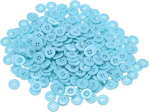 HARFINGTON 300pcs 20L Sewing Buttons 1/2"(12.5mm) Resin Round Flat 4-Hole Craft Replacement Buttons for Coats Sewing Clothing and DIY, Navy Blue in Saudi Arabia