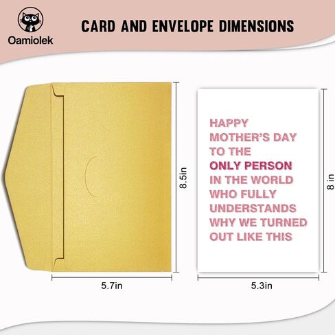 Happy Mother's Day Card for Sister, Funny Mothers Day Card for Best Friend, To The Only Person Who Understands Why We Turned Out Like This in Kuwait