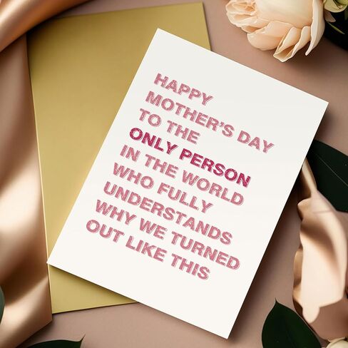 Happy Mother's Day Card for Sister, Funny Mothers Day Card for Best Friend, To The Only Person Who Understands Why We Turned Out Like This in Kuwait