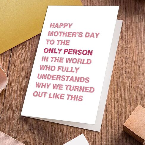 Happy Mother's Day Card for Sister, Funny Mothers Day Card for Best Friend, To The Only Person Who Understands Why We Turned Out Like This in Kuwait