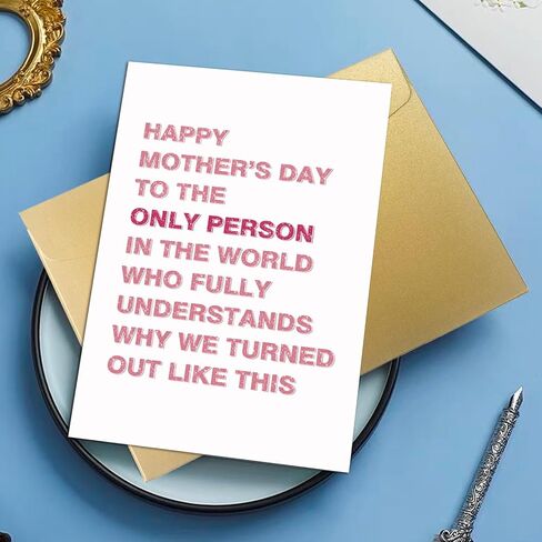 Happy Mother's Day Card for Sister, Funny Mothers Day Card for Best Friend, To The Only Person Who Understands Why We Turned Out Like This in Kuwait