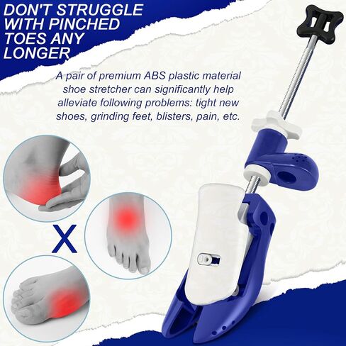 Shoe Stretcher, 4-Way Shoe Stretcher Wide Feet, 2Pcs Adjustable Expander Widener Shoe Trees with Shoe Horn, Boot Shaper Stands and Carrying Bag in Saudi Arabia