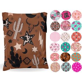 Poly Mailers - 25 حزمة ، مقاوم للماء ، مراسلين فرخين عصريين 3.15 مل - الأظرف البريدية الثقيلة والمقاومة للدموع للشركات الصغيرة | أكياس شحن لطيفة للملابس (Wild Wild West ، 10x13)