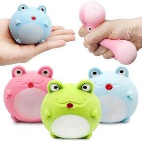 ألعاب الإجهاد الحسية الضفدع للكبار (3pcs) ألعاب اسفنجي الضفدع للأطفال ، واضغط على كرات الإجهاد التملمية لعبة الحسية ، وألعاب ألعاب التخلص من التوحد للأطفال سلة عيد الفصح المصابين بالتوحد