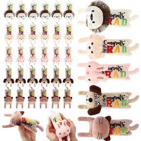 20 Pcs Mini Graduation Plush Stuffed Animals Bulk 6.69'' Class of 2025 School Party Favors for Kids Kindergarten End of School Years Gifts for Students Boys Girls