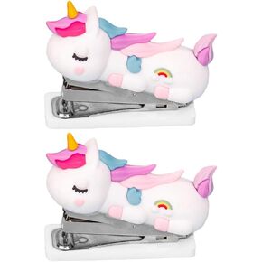 2PCS Mini Stapler: Stapler Cute Desk Stapler - تصميم الحيوانات - لمستلزمات مدرس School School Supplies لمقاطع الورق