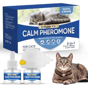 VINSANI CAT CAT HOMRAGE PHEROMONE DOFFUSER ، 48 ML Starter Kit - Natural CAT CATEITION REFIEC