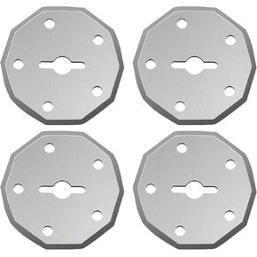 Replacement Rotary Blades 4PCS, Compatible with SakerPlus Cordless Electric Scissors,4V Rechargeable Cardboard Box Cutter Rotary Cutter for Leather Carpet Plastic Cutting,Sewing,Crafting (4 PCS)