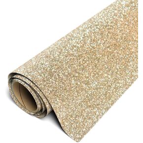 SISER GLITTER HTV 11.8 "× 5 قدم لفة - الحديد على فينيل نقل الحرارة (الشمبانيا)