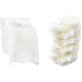 3D Spinal Bone Shape Candle Mold, Vertebrae Silicone Mold for Fondant, Chocolate, Dessert, Soap, Epoxy Resin, Polymer Clay, Plaster Ornament, DIY Crafts